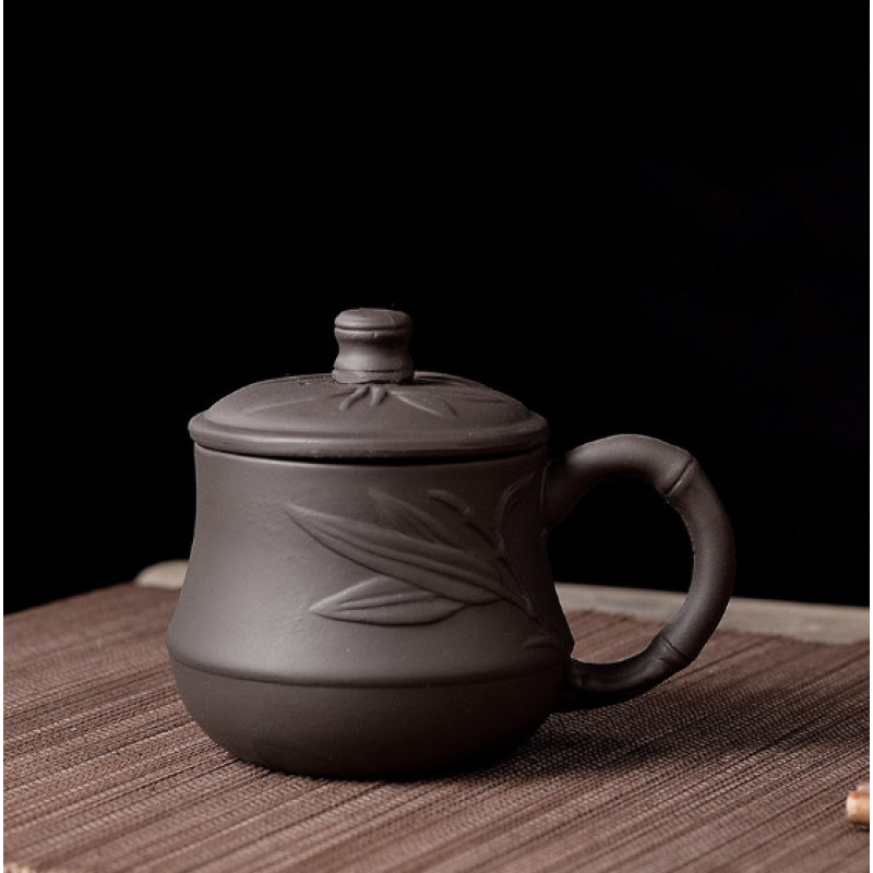 Чашка з кришкою “Бамбук“ Чорна 150мл.