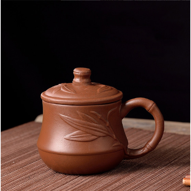 Чашка з кришкою “Бамбук“ Коричнева 150мл.