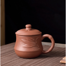 Чашка з кришкою “Бамбук“ Червона 150мл.