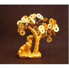 Собака під золото + дерево із золотими монетами