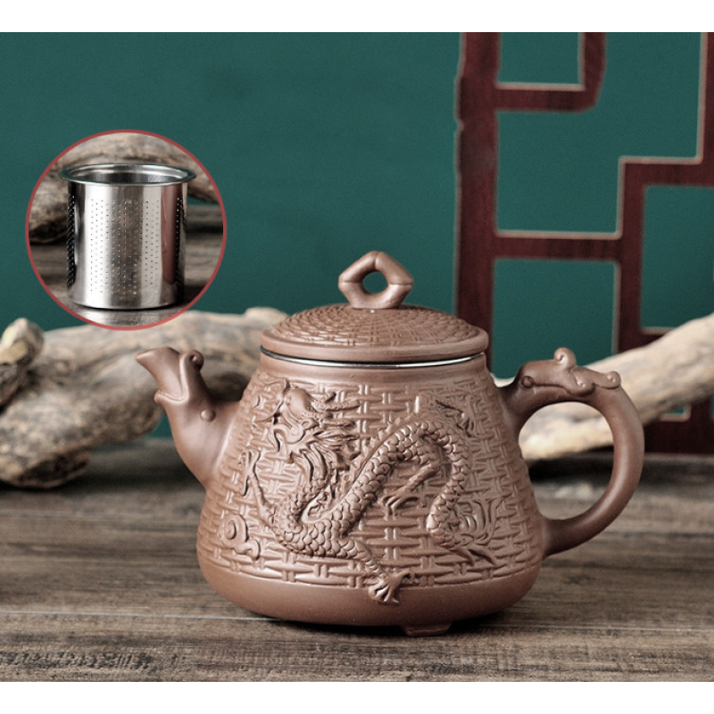 Чайник “Бамбуковий дракон і фенікс“ Коричневий 500мл.