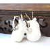 Сережки ганчіркові Корівка Біла