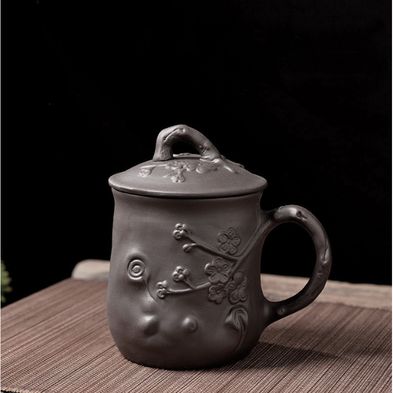 Чашка з кришкою “Сливова чашка“ Чорна 500мл.