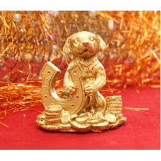 Собачка із символом під бронзу №4