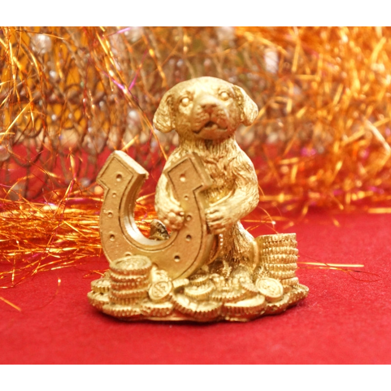 Собачка із символом під бронзу №4