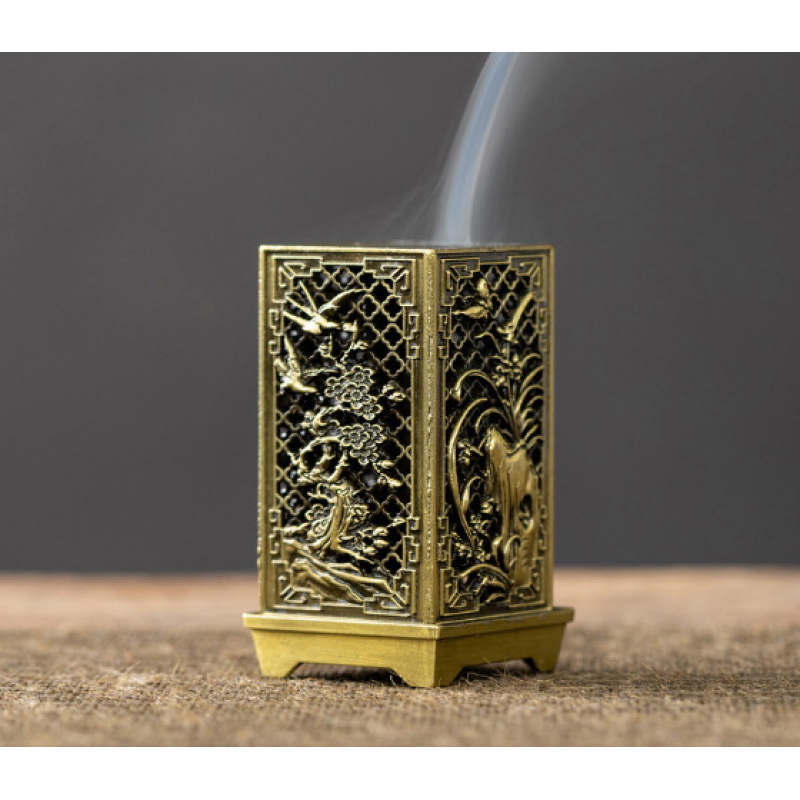 Підставка для пахощів “Хмара“ Курильниця зі сливою Бронза