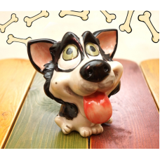 Собачка - скарбничка полімер