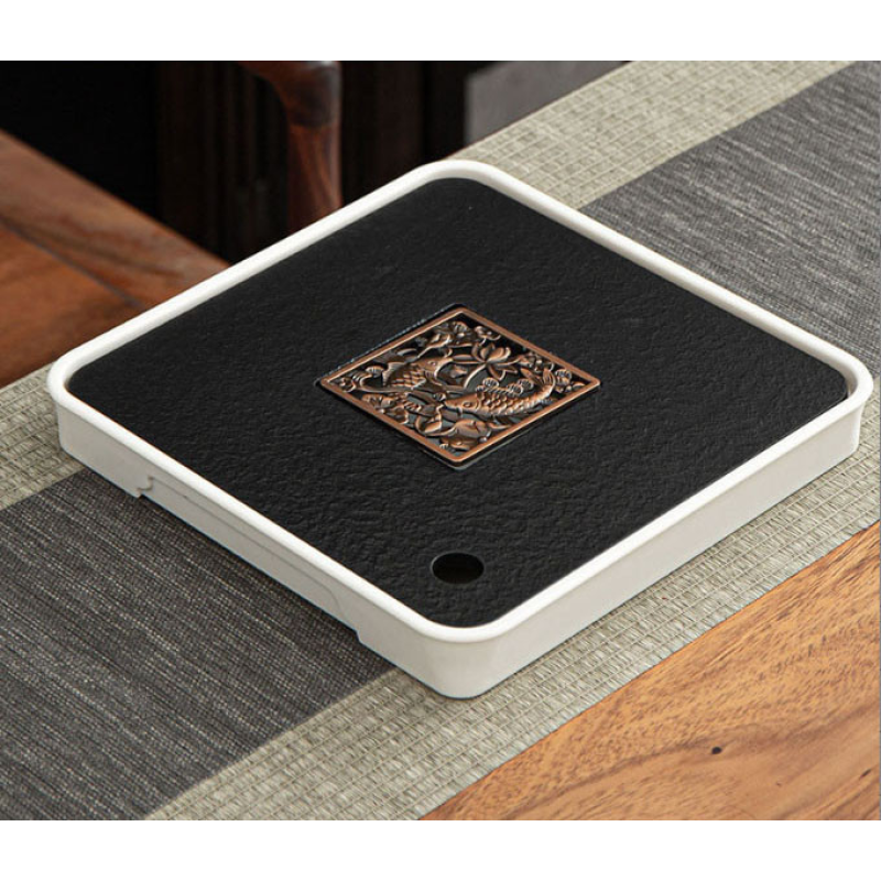 Чабань квадратний Рибки пластик Білий