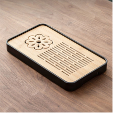 Чабань прямокутний Квітка пластик + бамбук Чорний