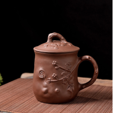 Чашка з кришкою “Сливова чашка“ Коричнева