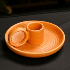 Підставка для Пало Санто керамічна з ручкою Помаранчева