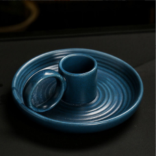 Підставка для Пало Санто керамічна з ручкою Синя