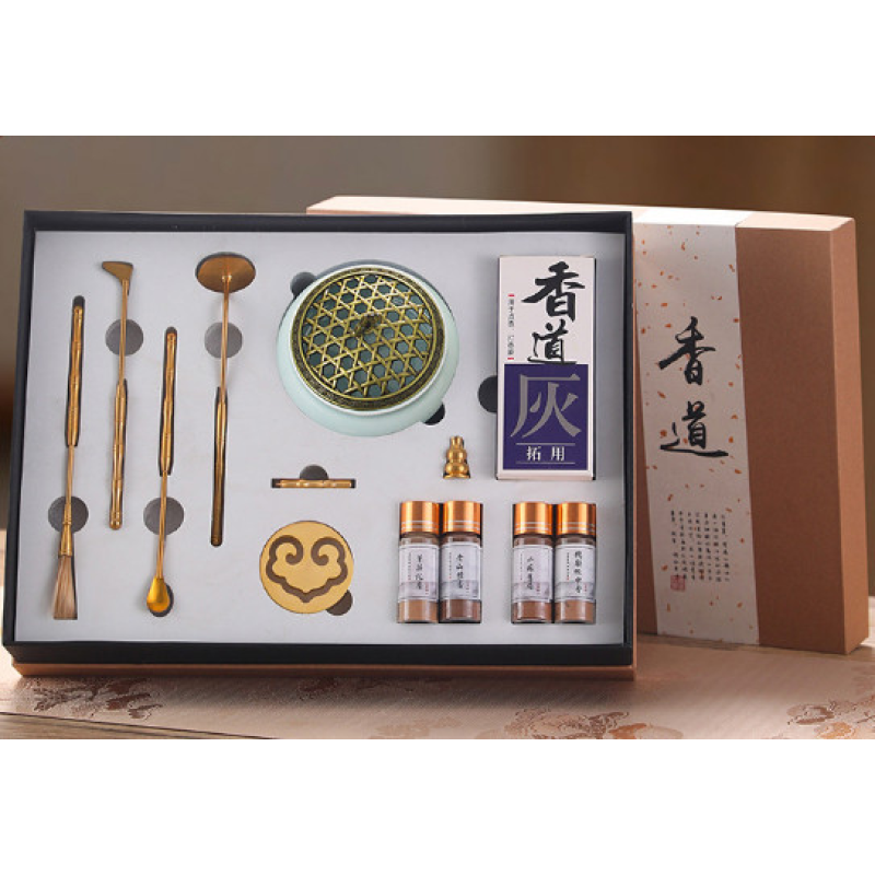 Набір “Сян Дао“ 12 предметів Селадонова курильниця блакитна