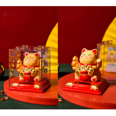 Манекі Неко з Улоу на сонячній батарейці Жовтий