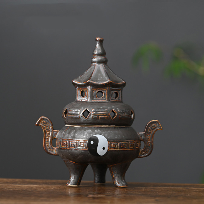 Курильниця Інь Ян Темно-коричнева