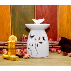 Аромалампа керамічна Метелик у квітах Блакитна №2