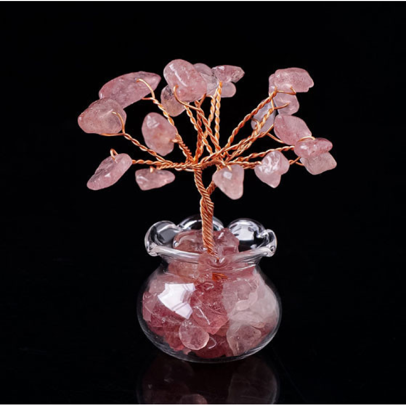 Дерево щастя у баночці Червоний Турмалін Дерево щастя у баночці Червоний Турмалін