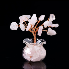Дерево щастя у баночці Рожевий кварц
