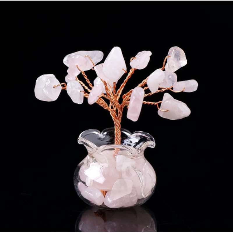 Дерево щастя у баночці Рожевий кварц Дерево щастя у баночці Рожевий кварц
