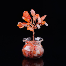 Дерево щастя у баночці Червоний агат