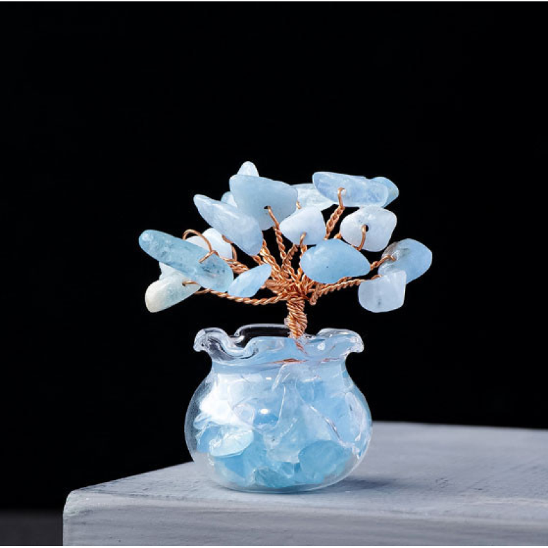 Дерево щастя у баночці Аквамарин