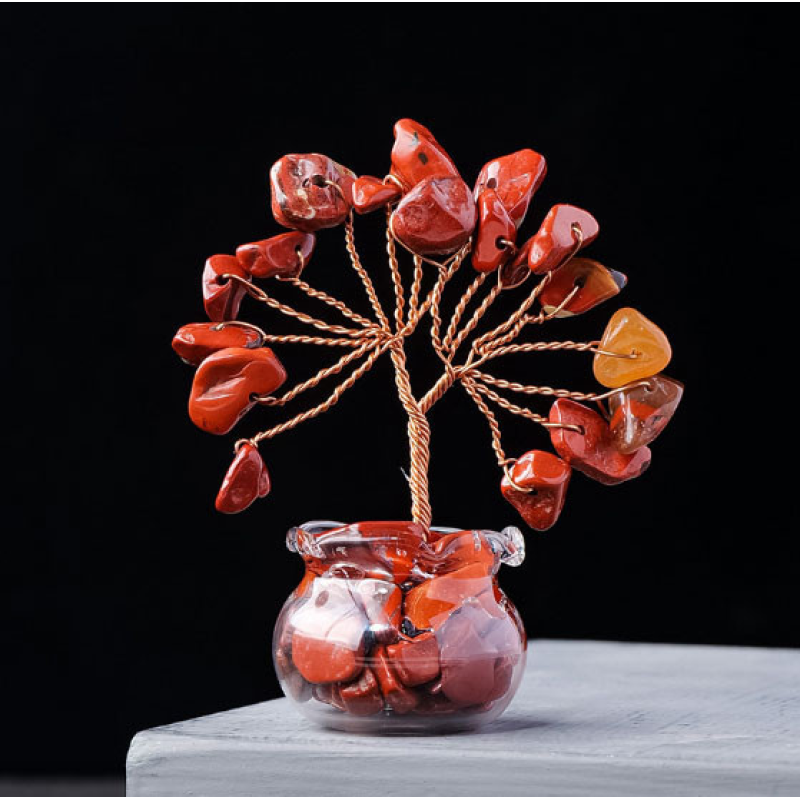Дерево щастя у баночці Червона яшма Дерево щастя у баночці Червона яшма