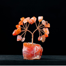 Дерево щастя на камені Червоний агат