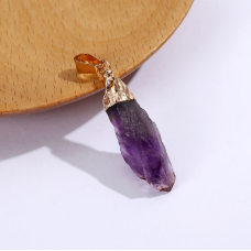 Кулон Аметист у золотому металі