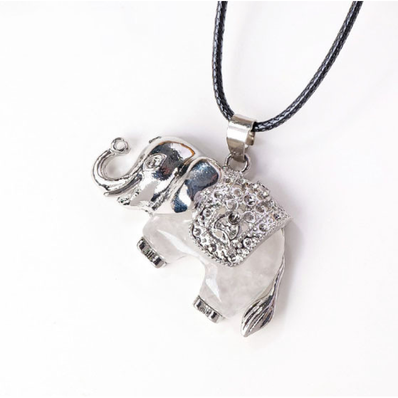 Кулон Слоненя вставка Гірський кришталь Кулон Слоненя вставка Гірський кришталь