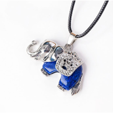 Кулон Слоненя вставка Лазурит