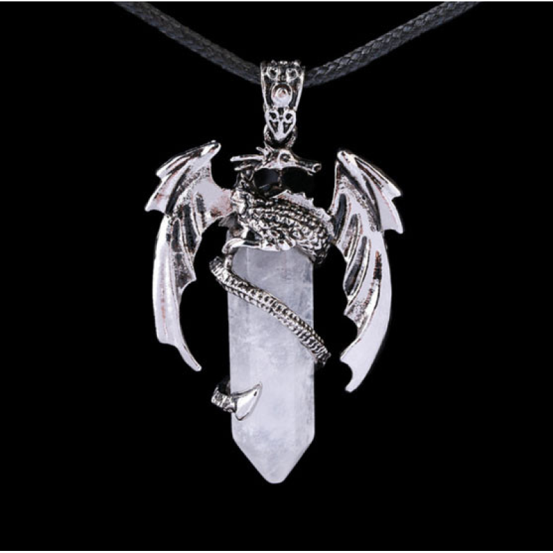 Кулон Кажан вставка Гірський кришталь Кулон Кажан вставка Гірський кришталь