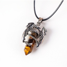 Кулон Кажан вставка Тигрове око