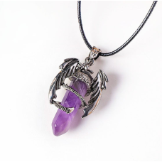 Кулон Кажан вставка Аметист
