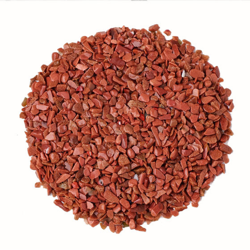 Червоний авантюрин кам“яна крихта полірована