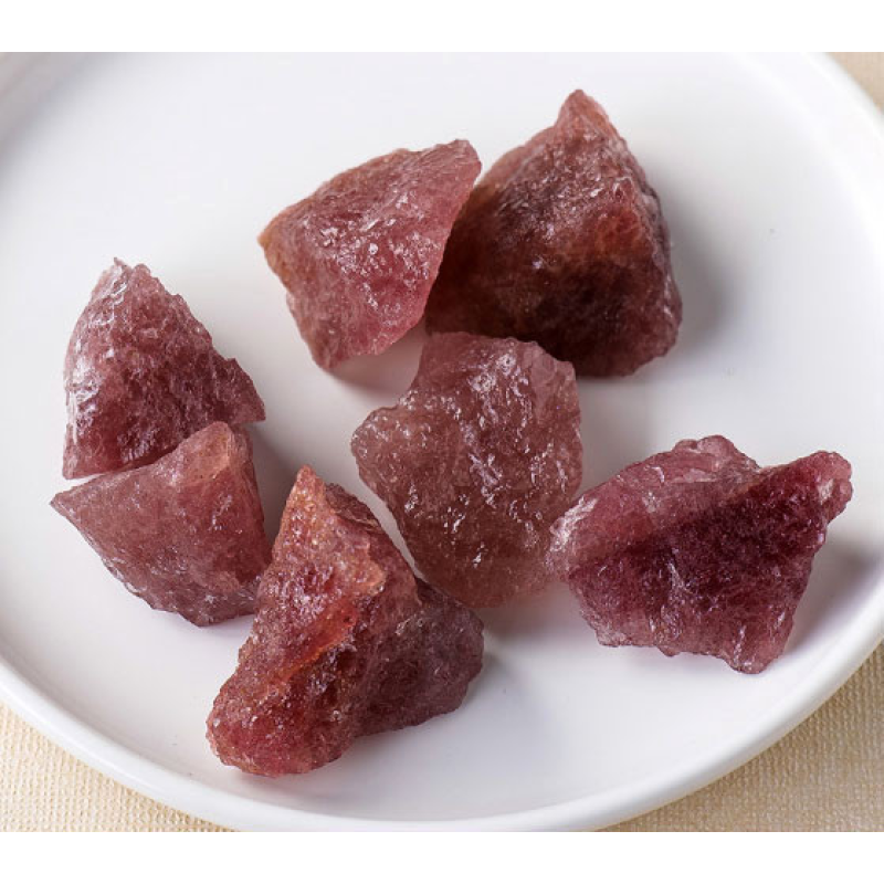 Полуничний кварц необроблений 3-5см.