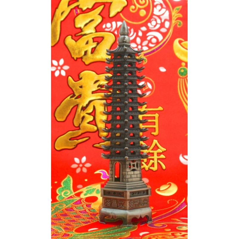 Пагода 13 ярусів силумін у сірому кольорі Велика