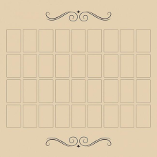 Скатертина для ворожіння Великий Розклад Ленорман - Tarot Cloth Grand Tableau Lenormand. Lo Scarabeo