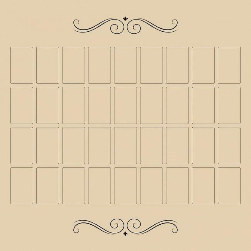 Скатертина для ворожіння Великий Розклад Ленорман - Tarot Cloth Grand Tableau Lenormand. Lo Scarabeo