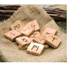 Набір дерев“яних рун для ворожіння з анотацією. Яблуня