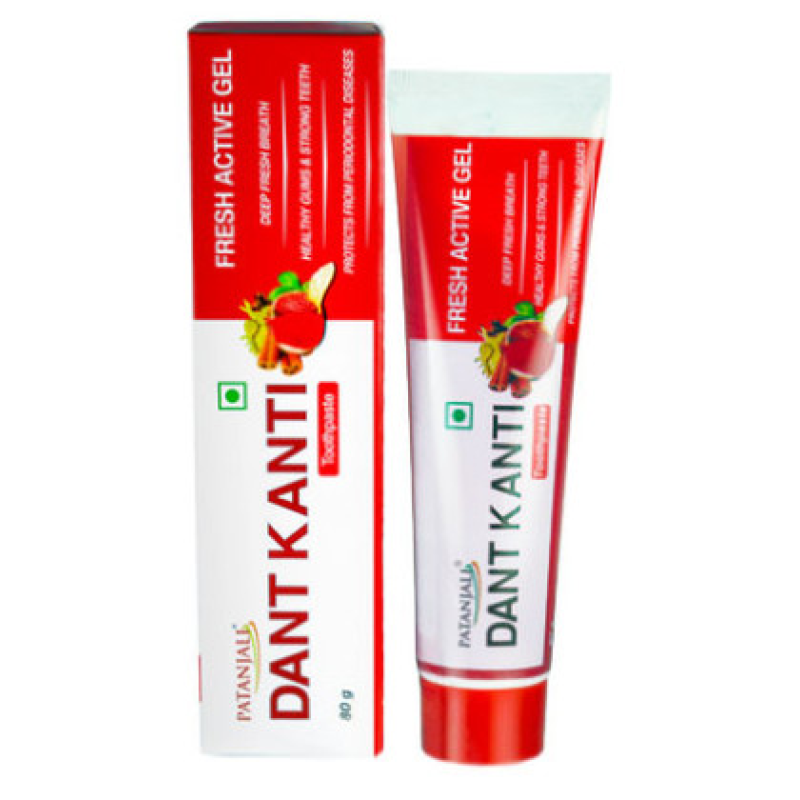 Зубная паста Дант Канти Фреш Актив Гель 80 г Patanjali Dant Kanti Fresh Active Gel