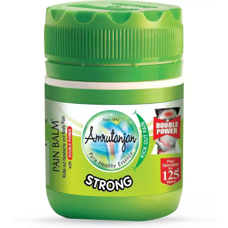 Амрутанджан «Зелений» бальзам від болю (Amrutanjan Strong Pain Balm Double Power) 7.2 г (8 мл)