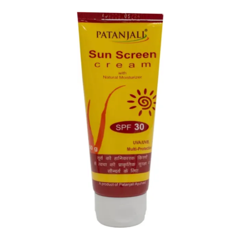 Сонцезахисний крем для обличчя Sun Screen Cream SPF30 Patanjali