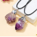 Кулон Аметист у білому металі Кулон Аметист у білому металі