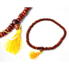 Чітки з дерева Кадамб плоскі намистини 8мм.