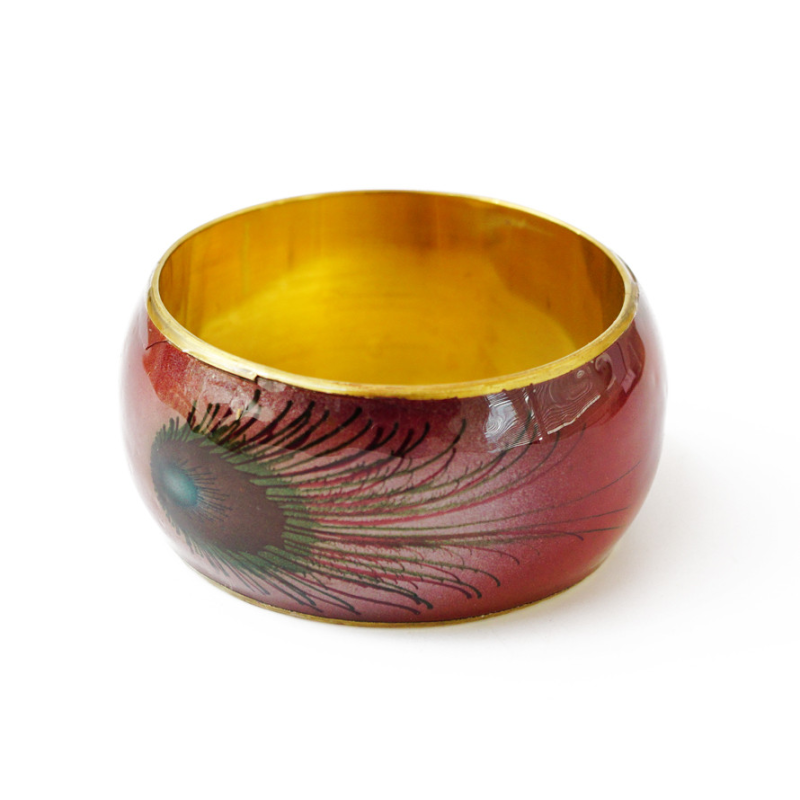 Браслет Павиче перо з латунню арт.0901