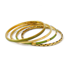 Браслет Кістка + Латунь 4 кільця арт.1518