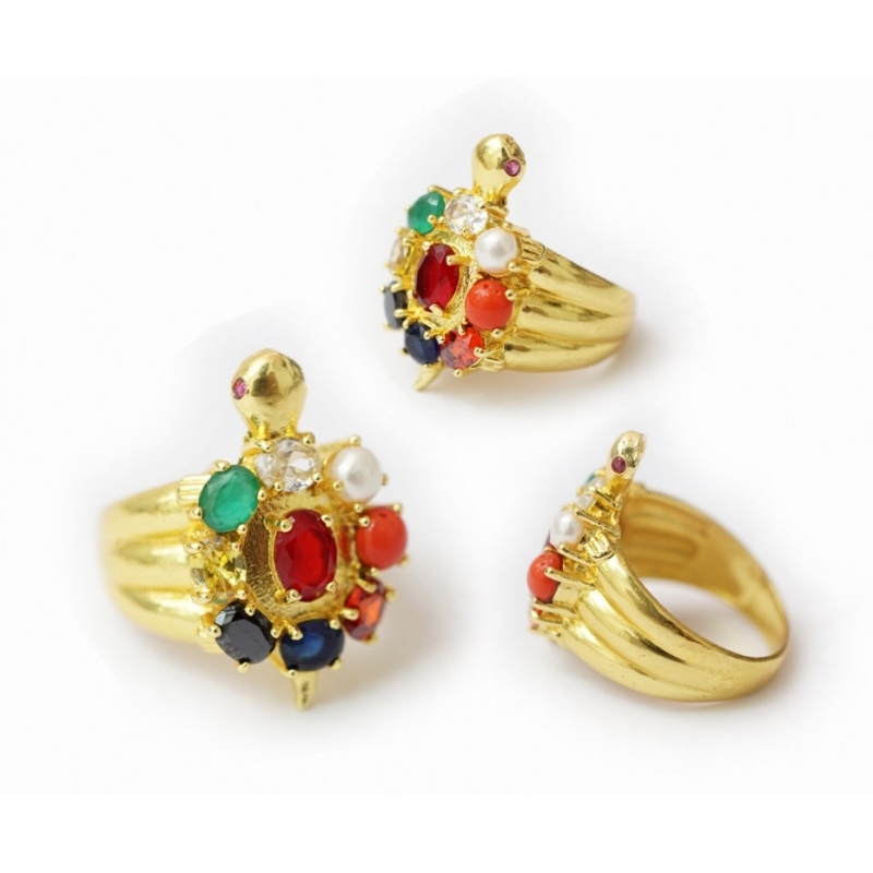 Перстень з камінням Черепаха