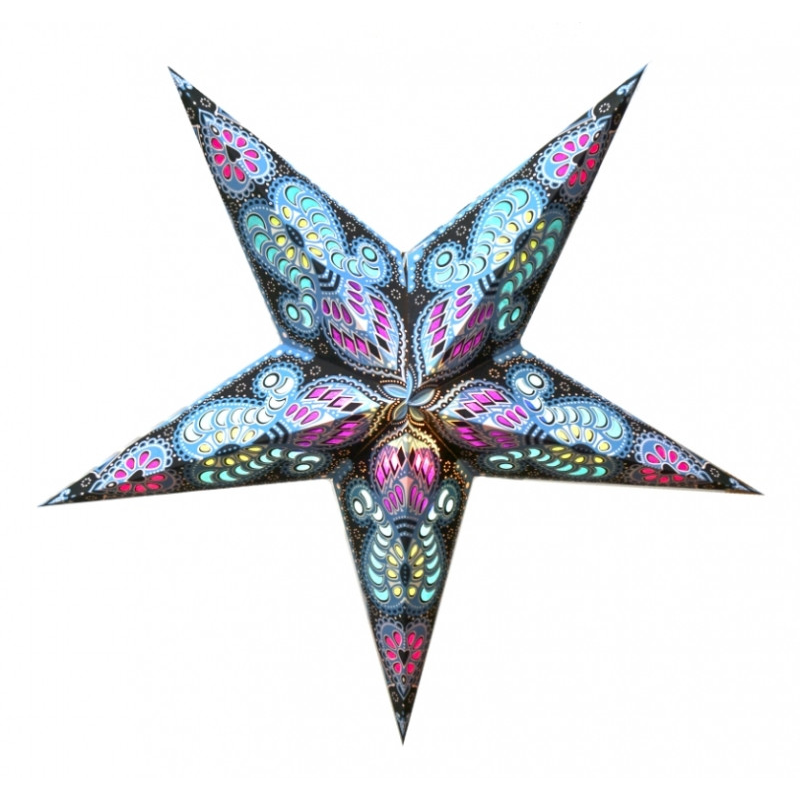 Світильник Зірка картонна 5 променів BLUE GANESH WHITE BINDI Світильник Зірка картонна 5 променів BLUE GANESH WHITE BINDI