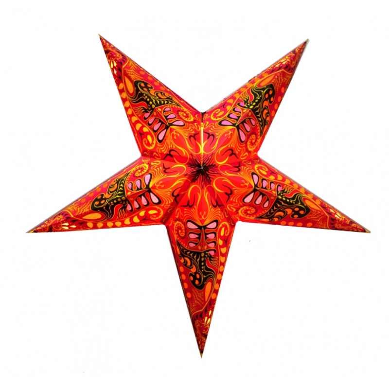 Світильник Зірка картонна 5 променів PINK SHIVA