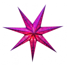 Світильник Зірка картонна 7 променів LASER FULL GLITTER Фіолетовий